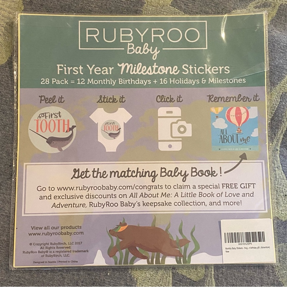 RubyRoo Baby Milestone Stickers